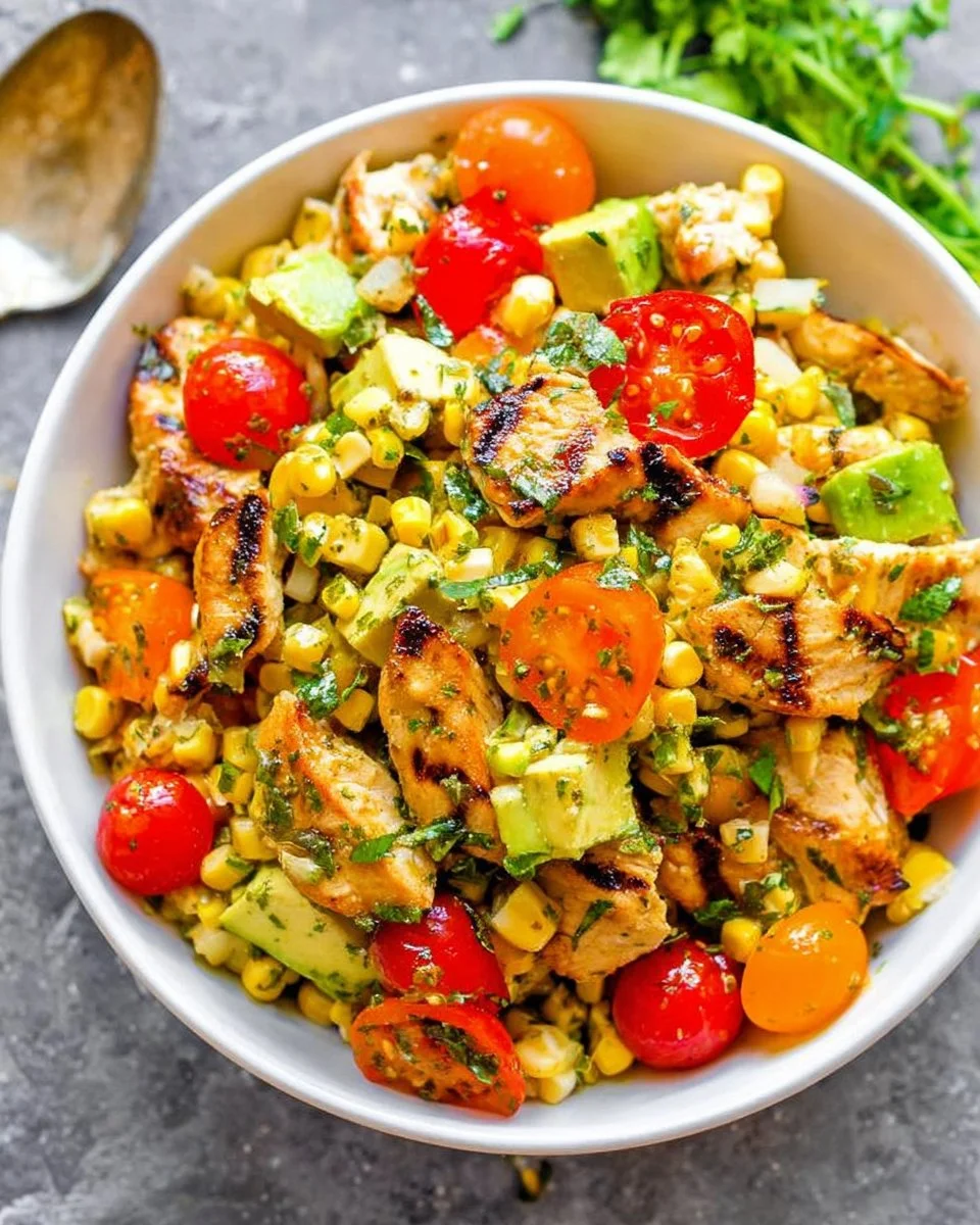 Grilled Chicken and Corn Salad