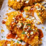Hot Honey Feta Chicken dish garnished and ready to serve
