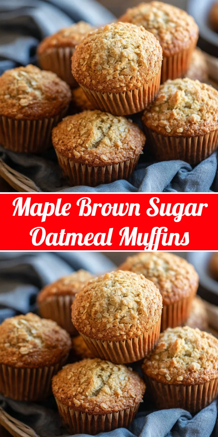 Maple Brown Sugar Oatmeal Muffins