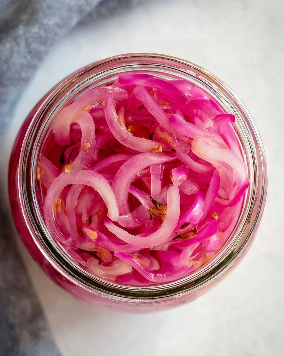A jar of vibrant Mexican pickled onions ready to enhance your dishes.