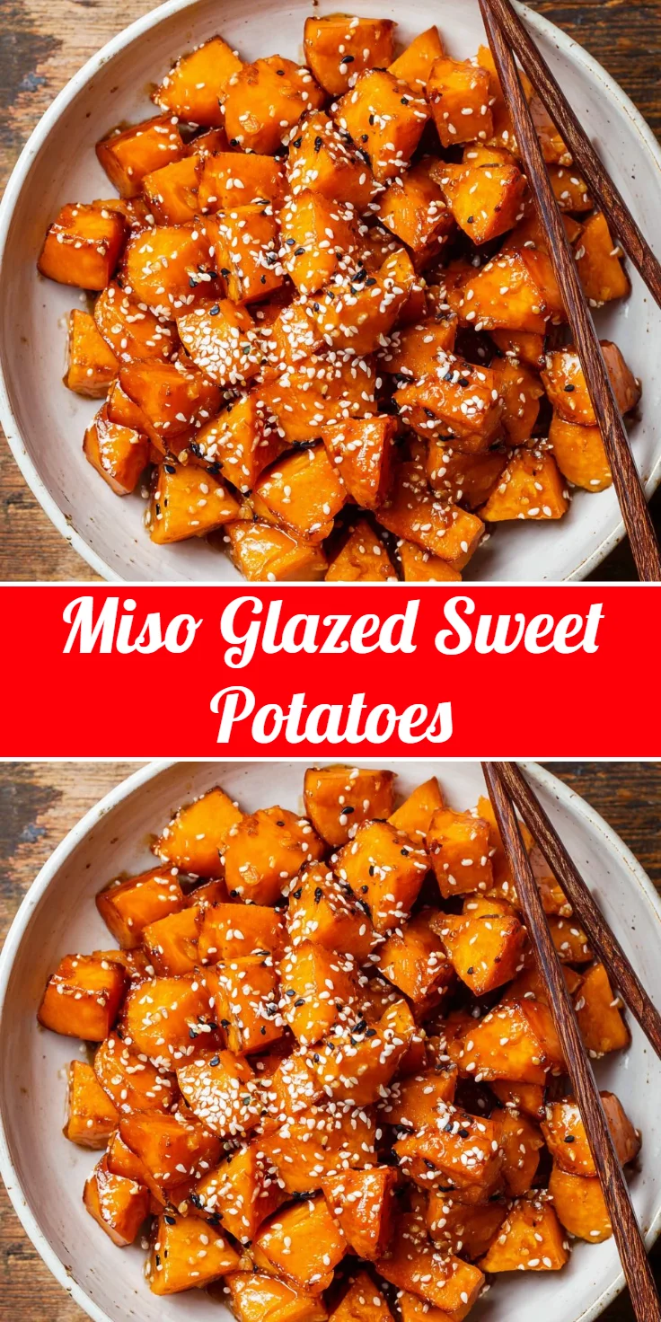 Miso Glazed Sweet Potatoes