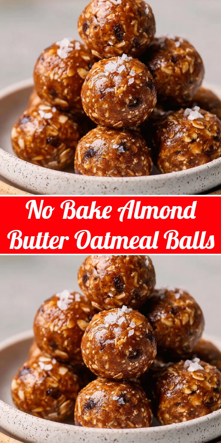 No Bake Almond Butter Oatmeal Balls
