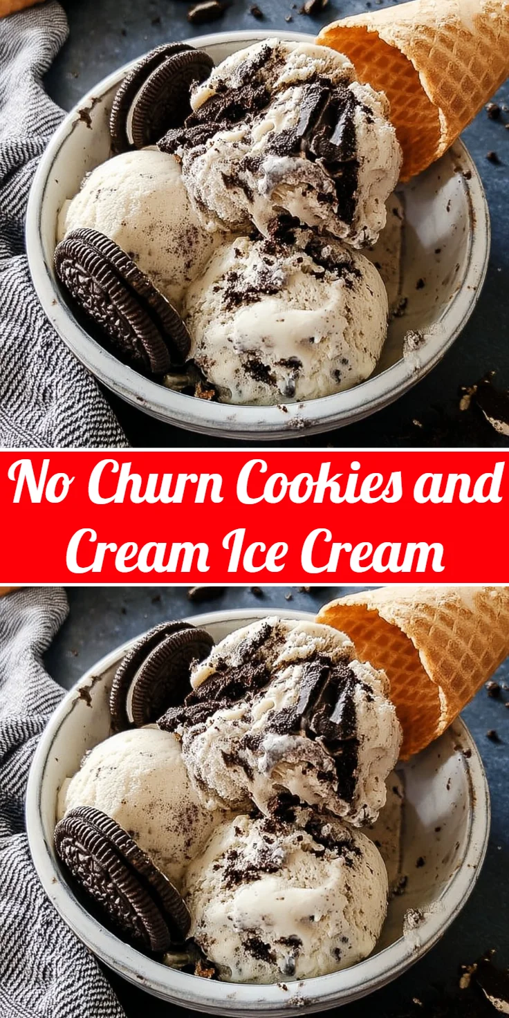 No Churn Cookies and Cream Ice Cream