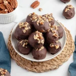 Delicious homemade Pecan Pie Balls ready to be served as a sweet treat