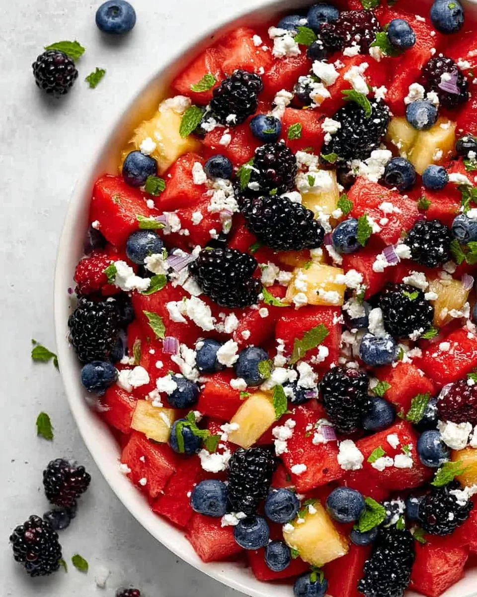 Red, White, and Blue Fruit Salad