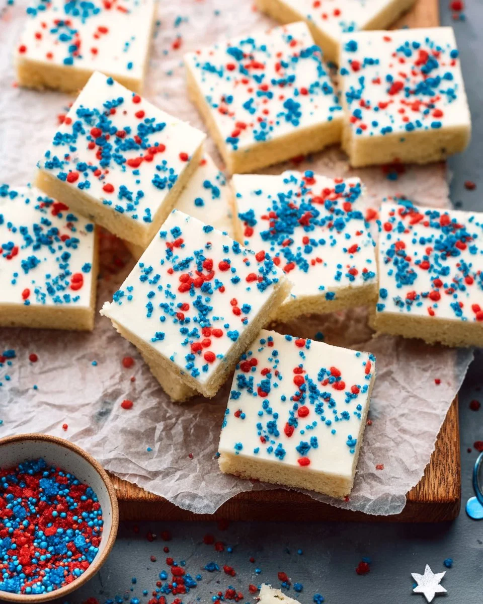 Red White & Blue Sugar Cookie Bars