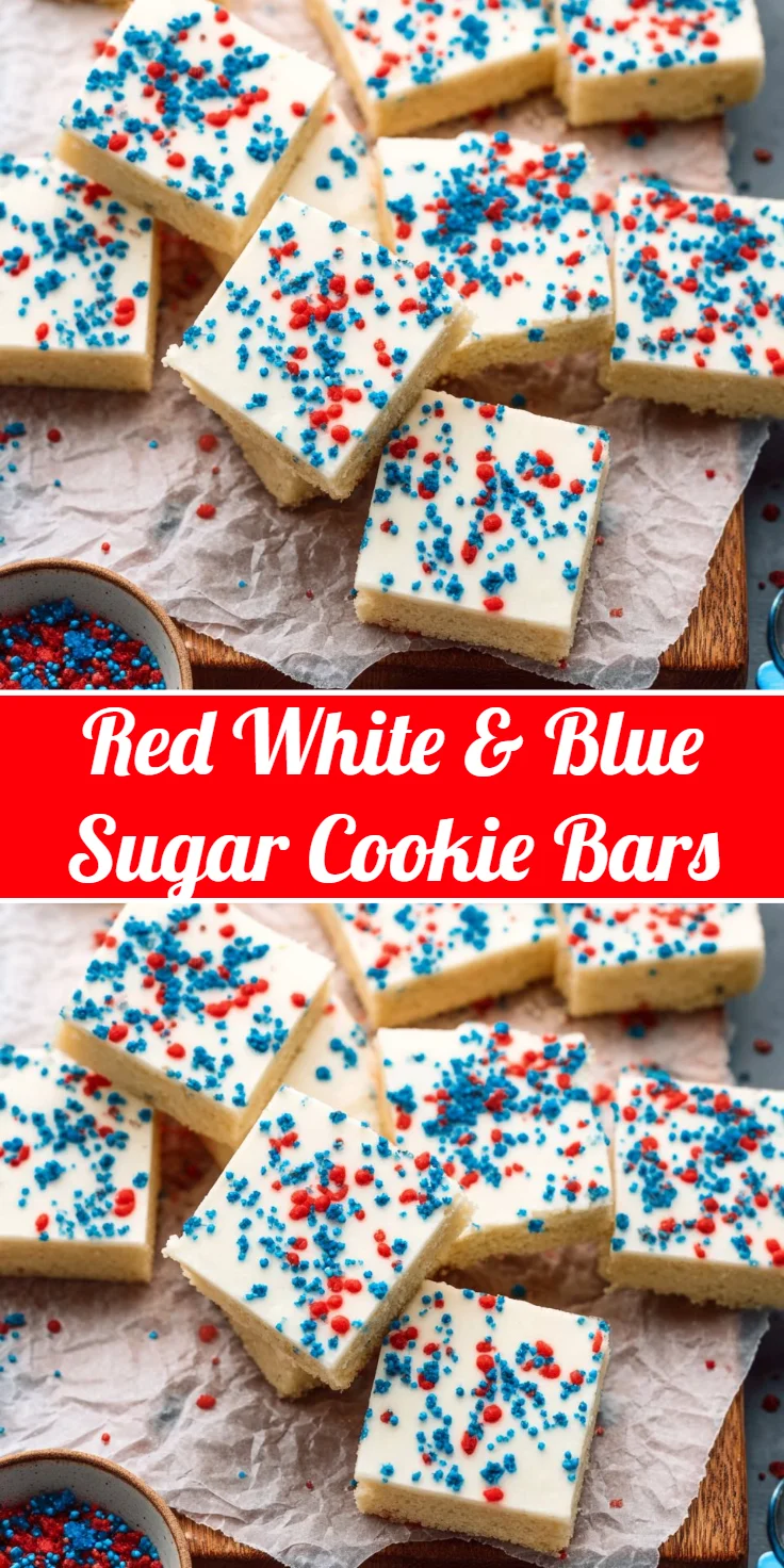 Red White & Blue Sugar Cookie Bars