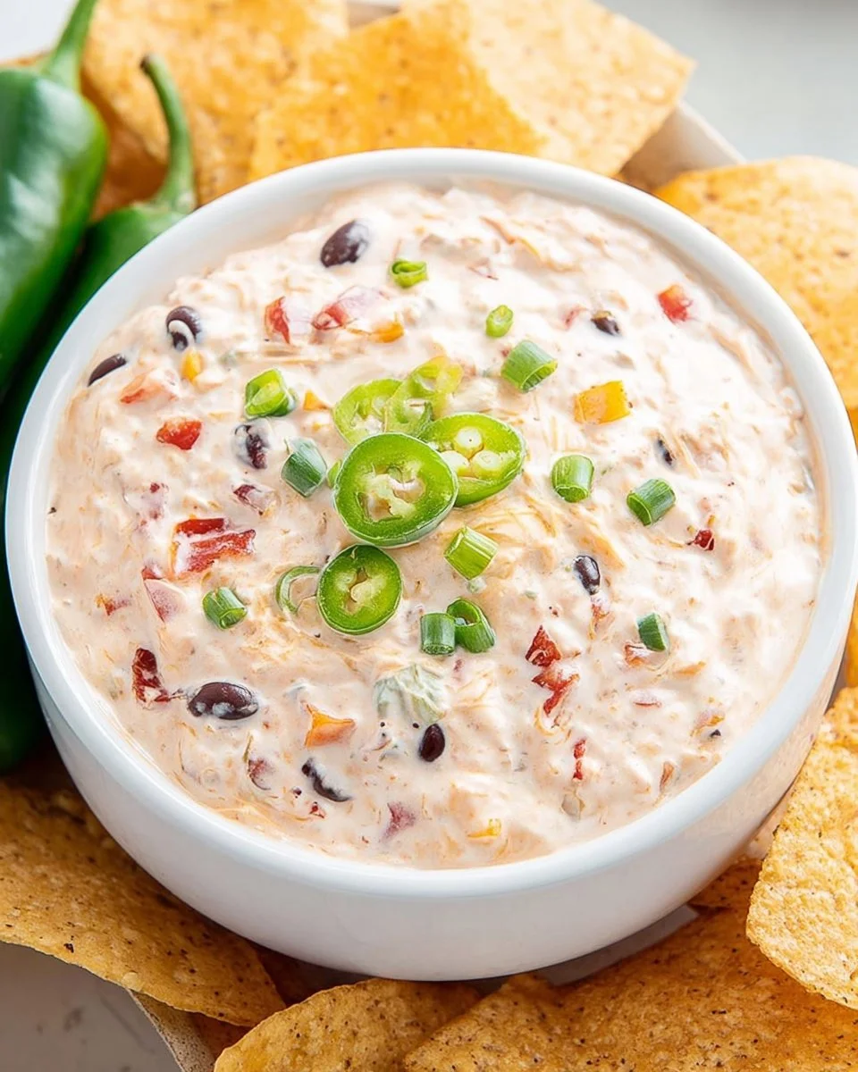 Creamy Rotel Dip with cream cheese in a serving bowl