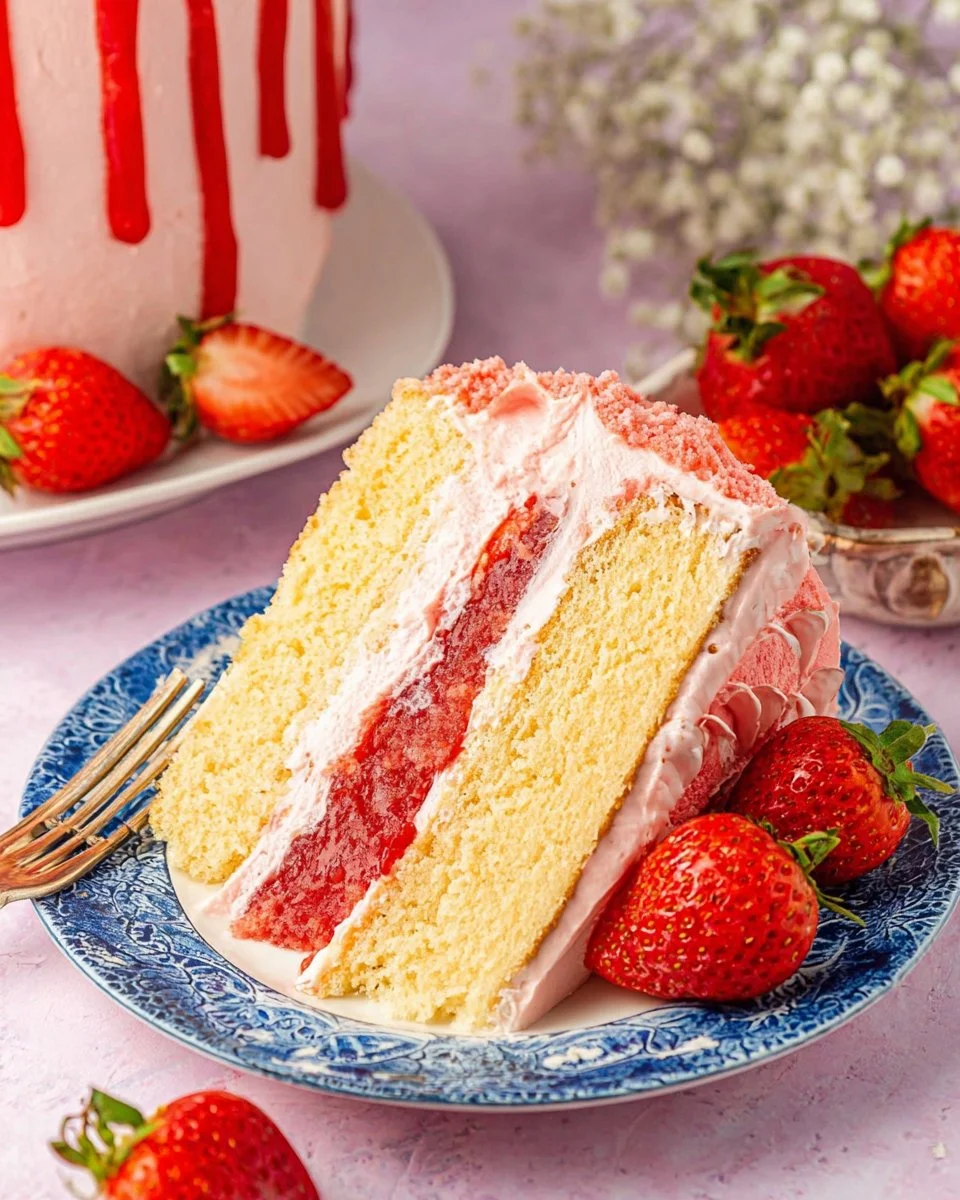Strawberry Vanilla Cake