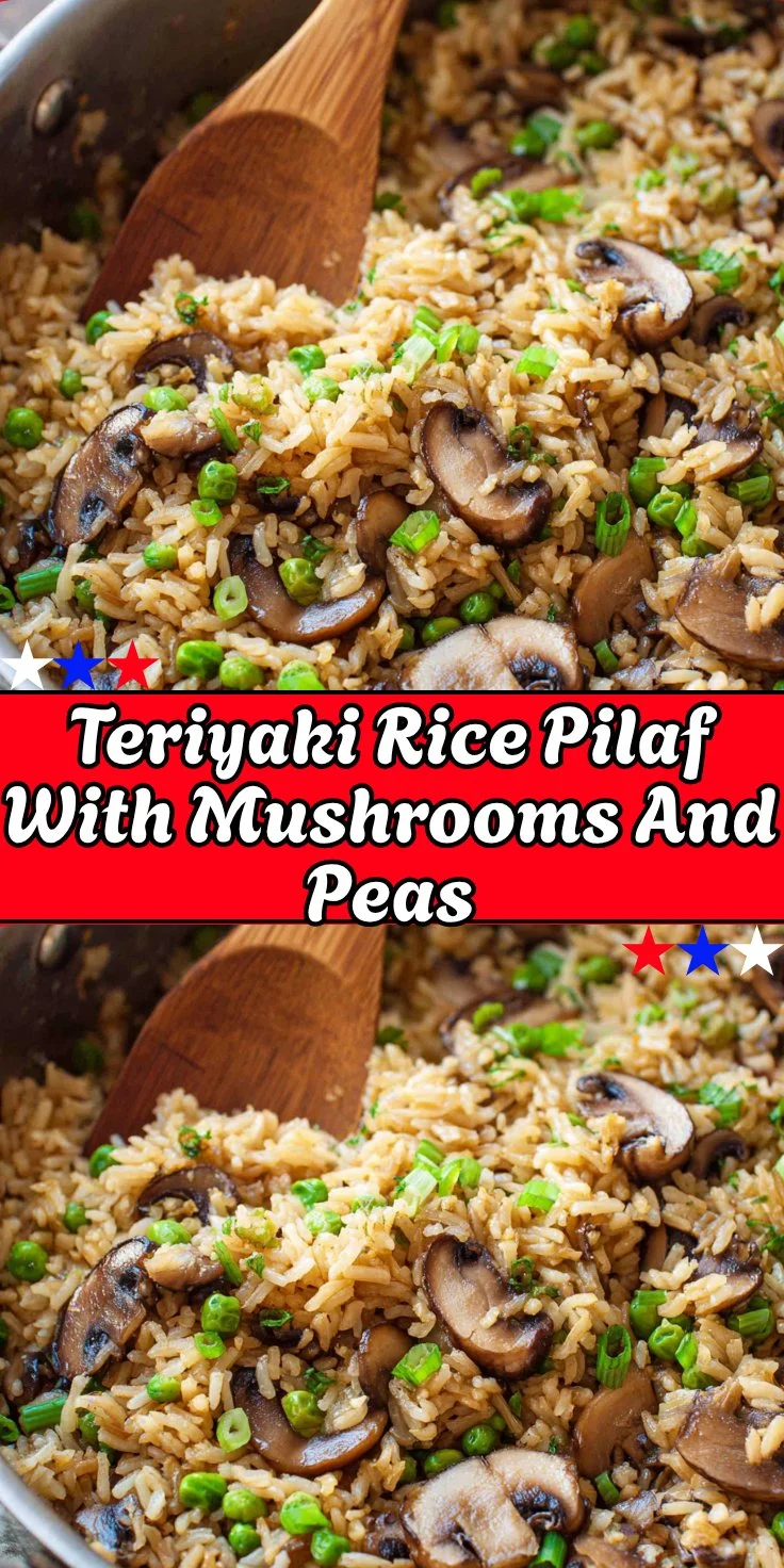 Teriyaki Rice Pilaf With Mushrooms And Peas