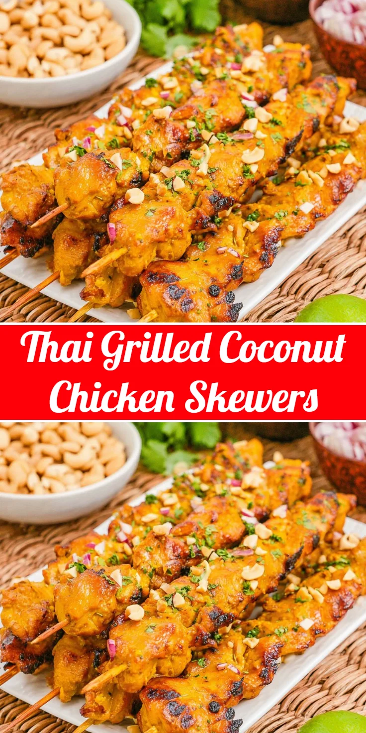Thai Grilled Coconut Chicken Skewers