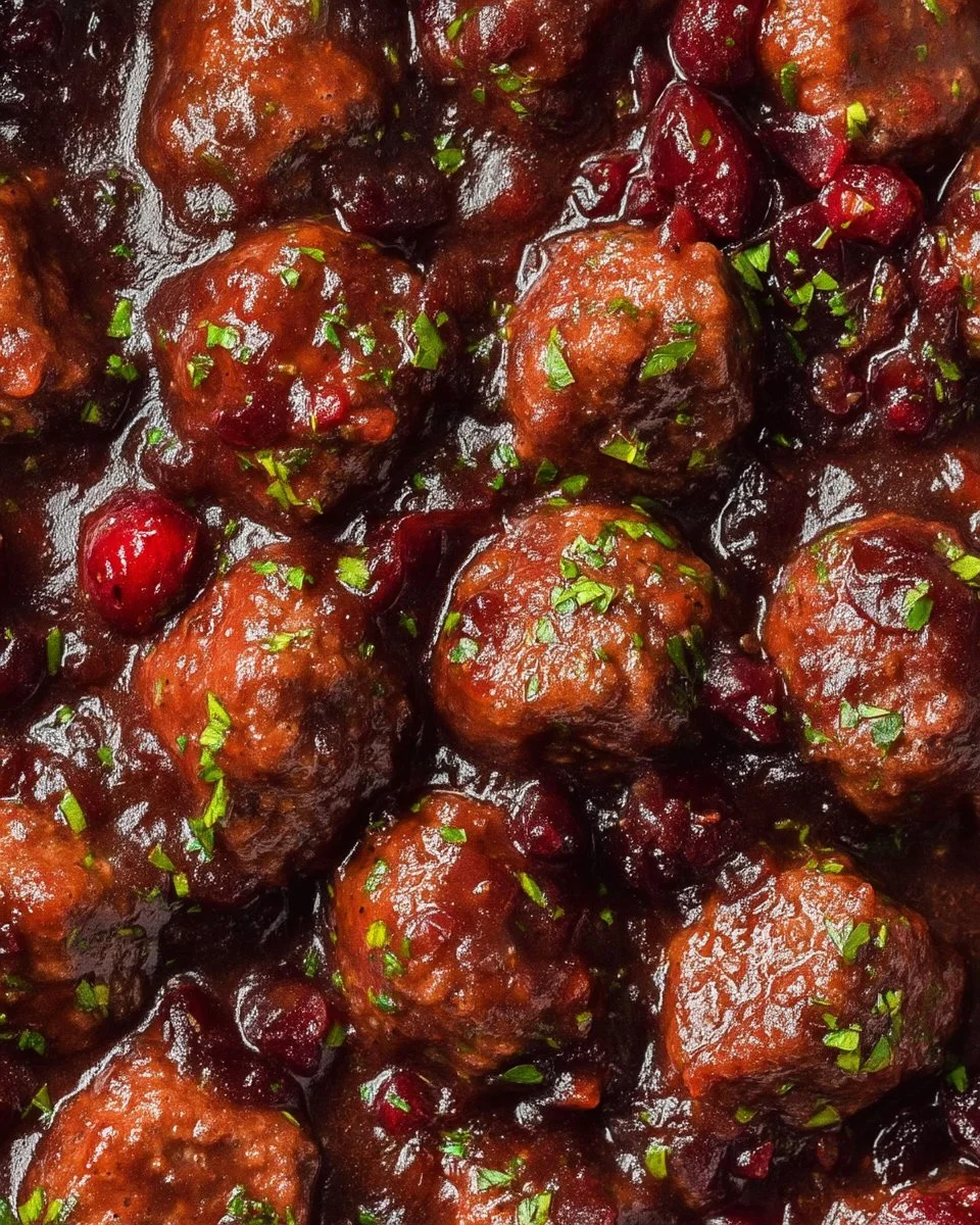 Vegan Cranberry Meatballs