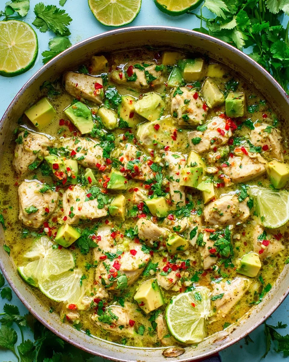 15 Minute Salsa Verde Chicken with Avocado