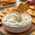 Creamy 3-ingredient Boursin dip served with vegetables and crackers