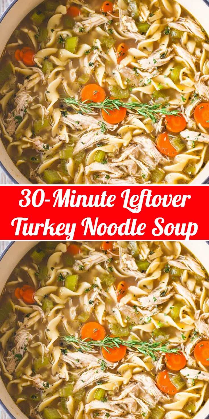 30-Minute Leftover Turkey Noodle Soup