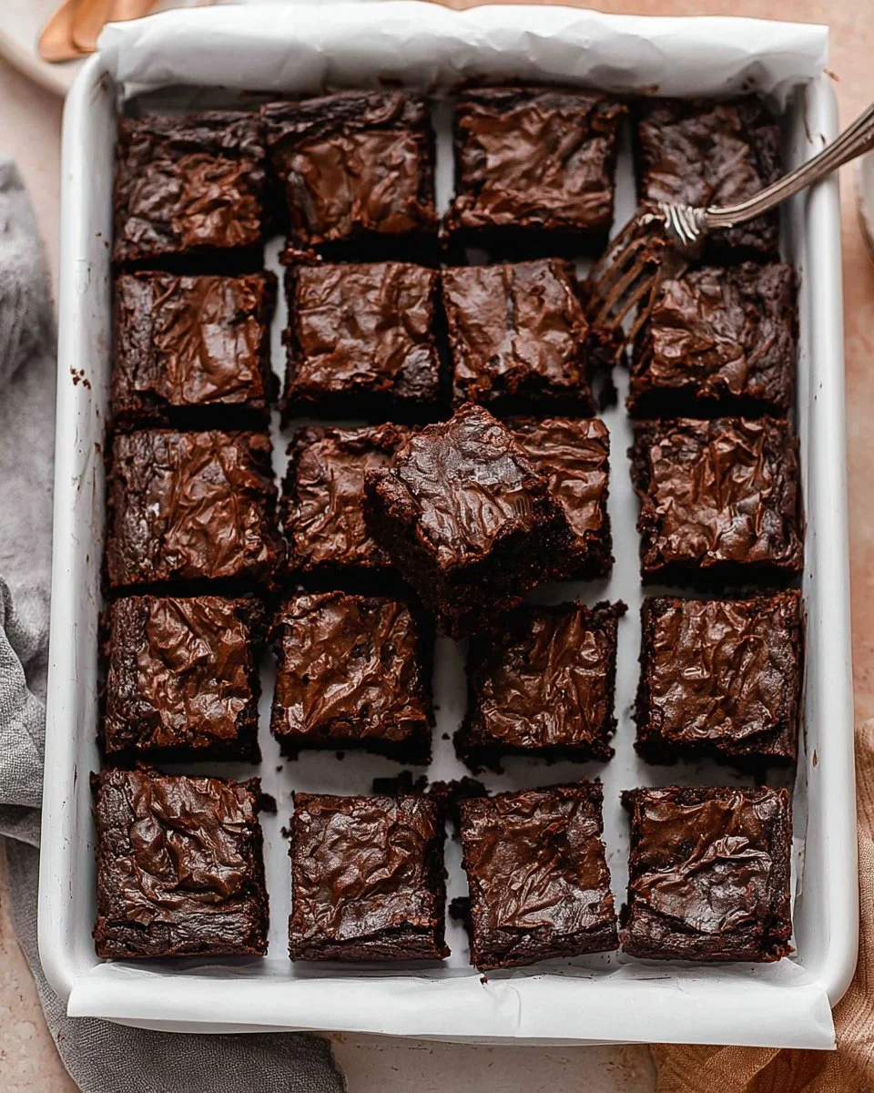 Delicious 9x13-inch brownies fresh out of the oven