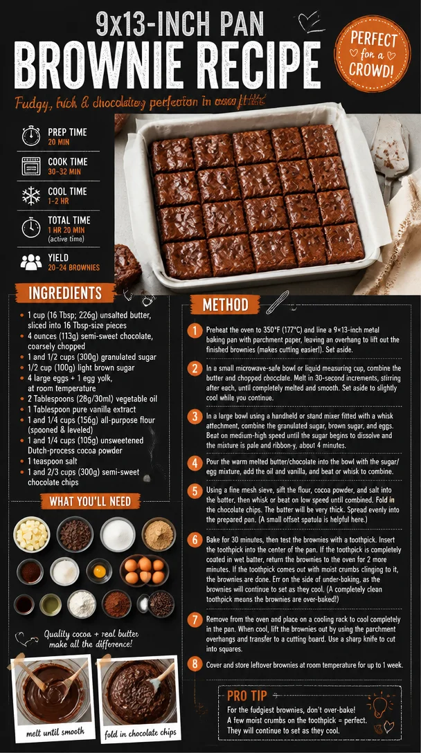9x13-Inch Pan Brownie Recipe