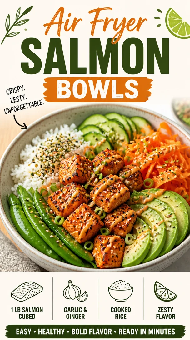 Air Fryer Salmon Bowls