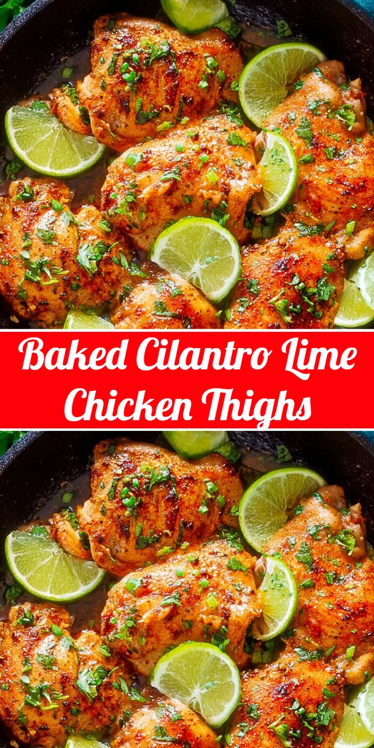 Baked Cilantro Lime Chicken Thighs