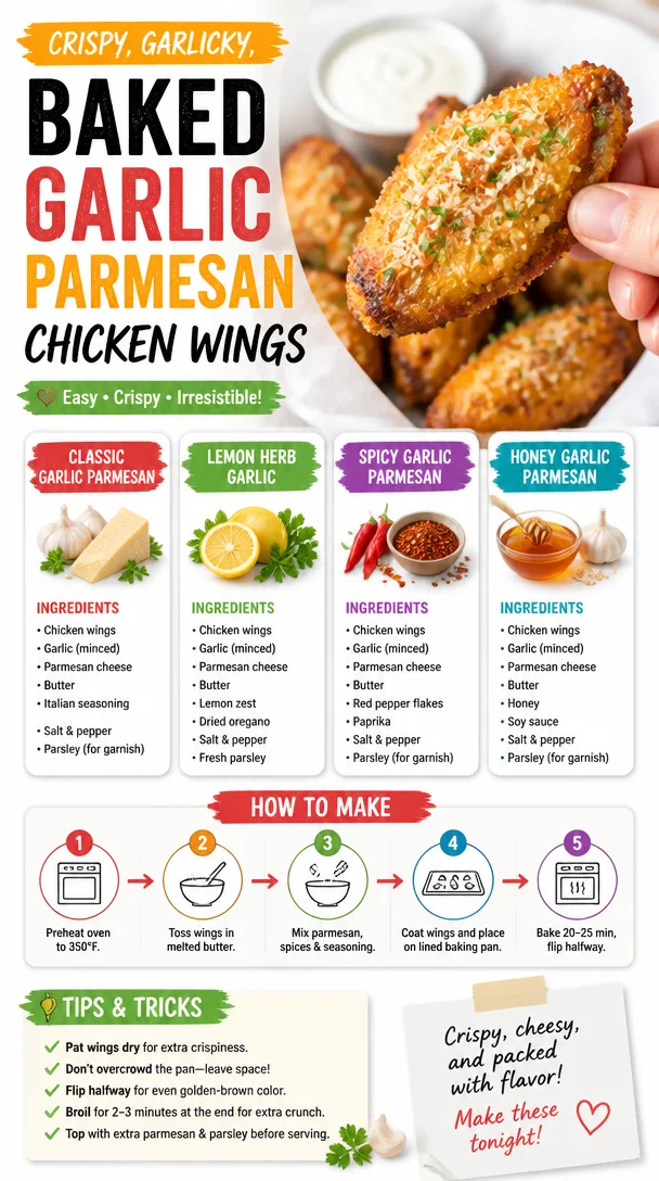 Baked Garlic Parmesan Chicken Wings