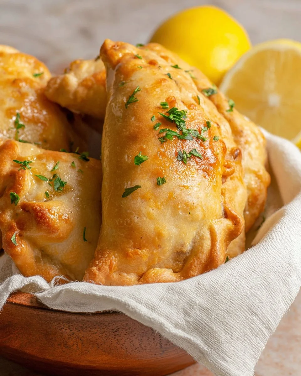 Homemade beef empanadas with golden crust and juicy filling