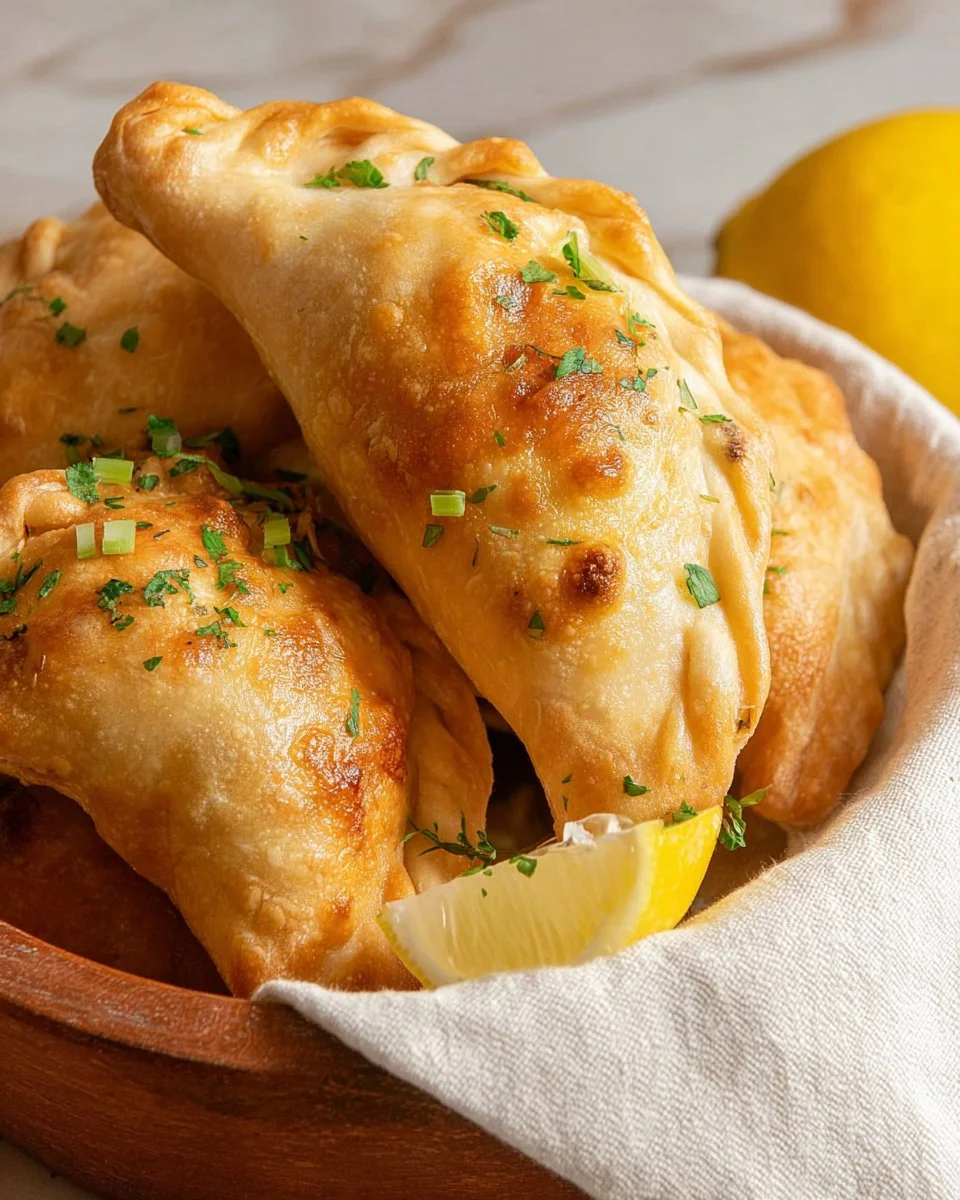 Savory homemade beef empanadas fresh out of the oven.