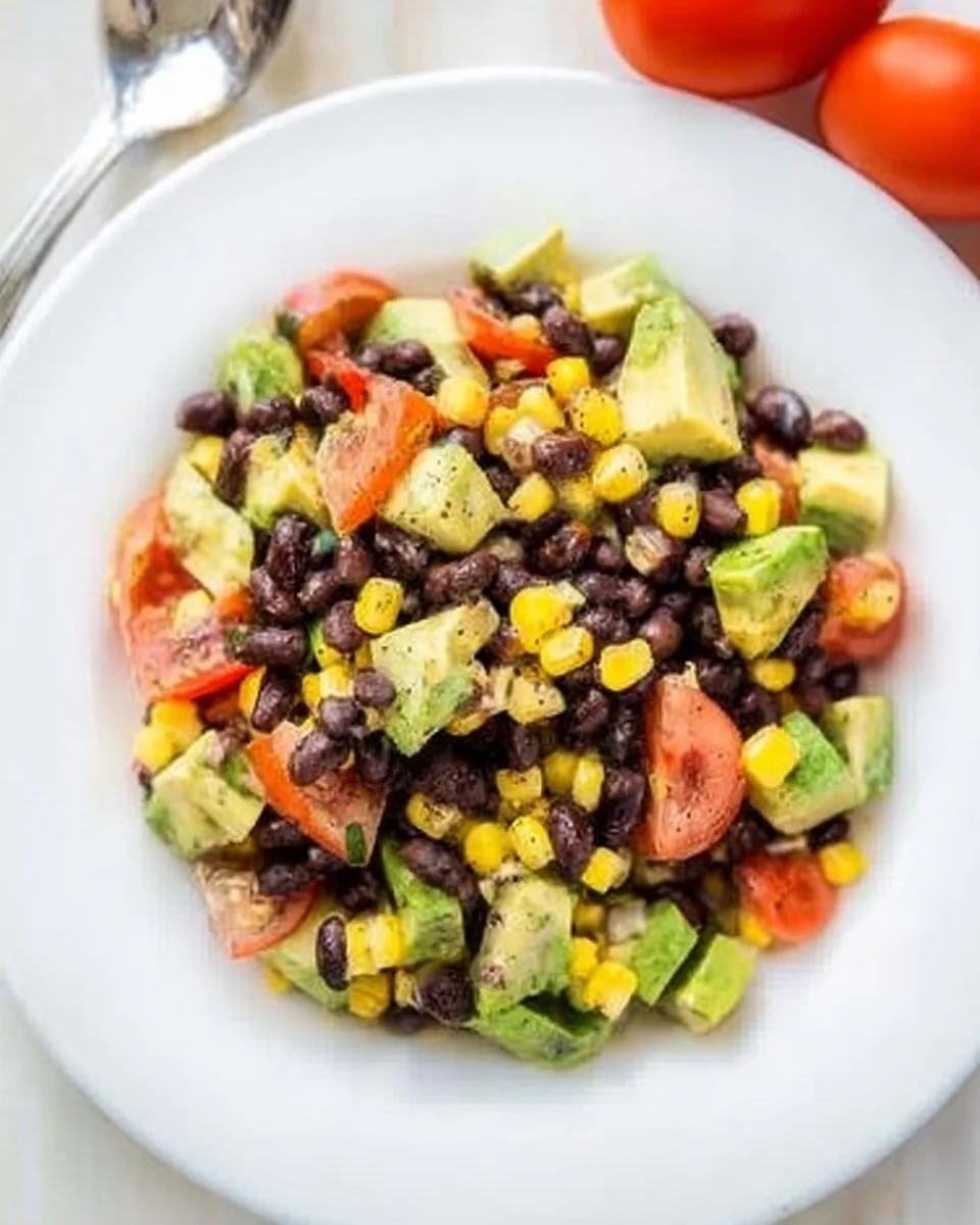 Black Bean Corn Avocado Salad with Cumin Lime Vinaigrette