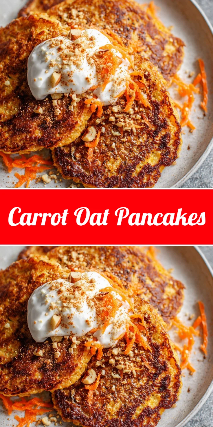 Carrot Oat Pancakes