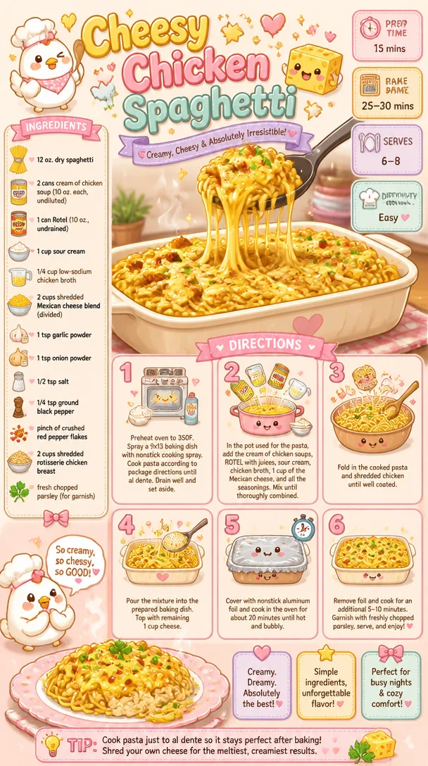 Cheesy Chicken Spaghetti
