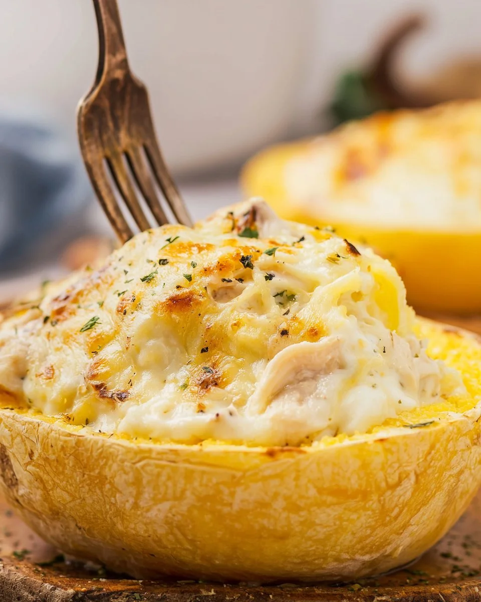 Chicken Alfredo Spaghetti Squash