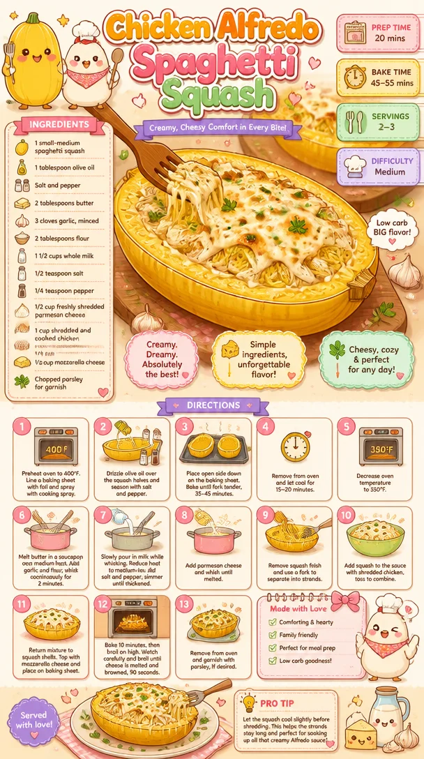 Chicken Alfredo Spaghetti Squash