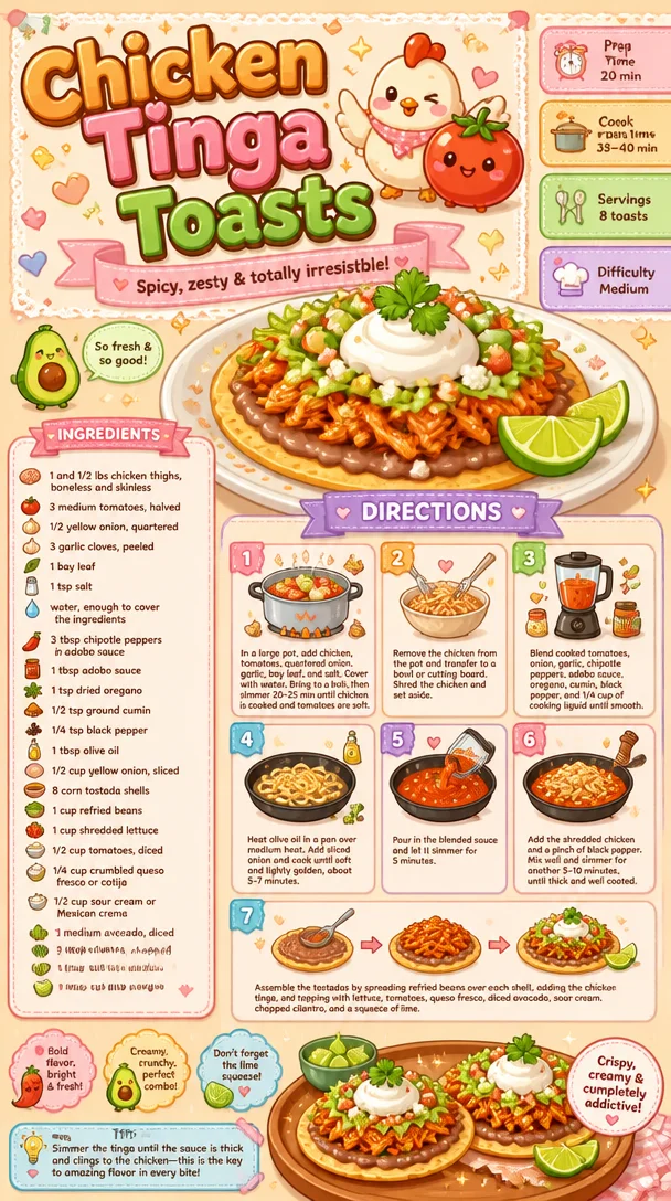 Chicken Tinga Toasts