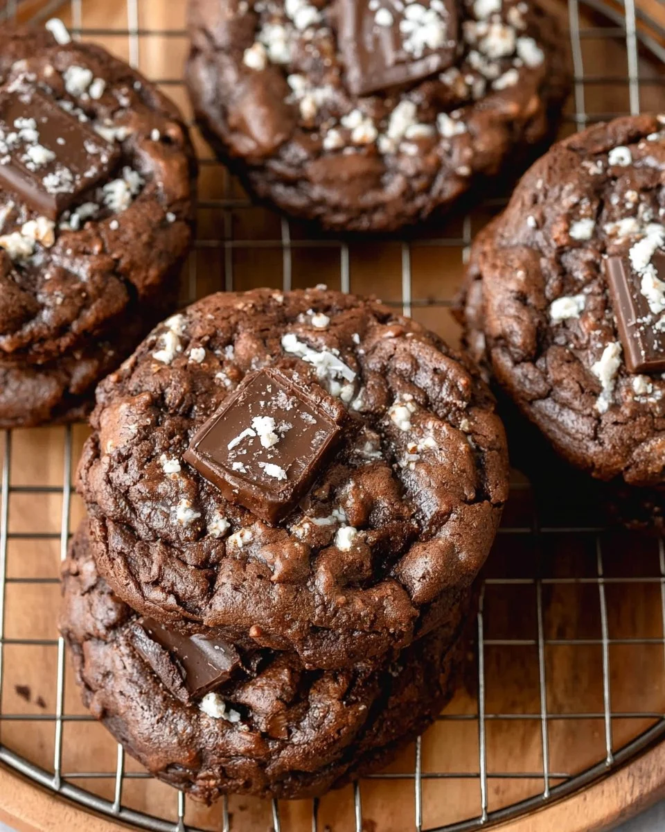 Delicious Cottage Cheese Brownie Cookies fresh from the oven
