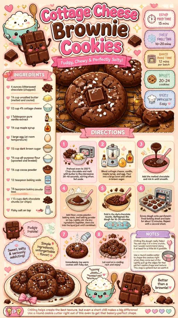 Cottage Cheese Brownie Cookies