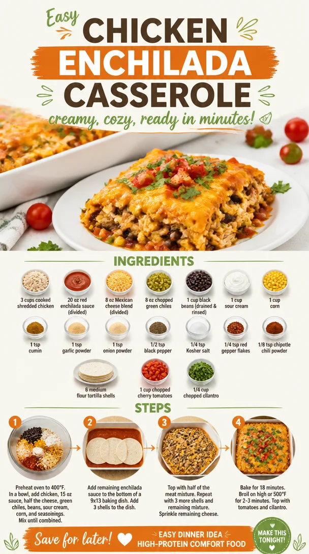 Easy Chicken Enchilada Casserole
