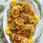 Easy lemon chicken recipe with caramelized lemons for a zesty dish