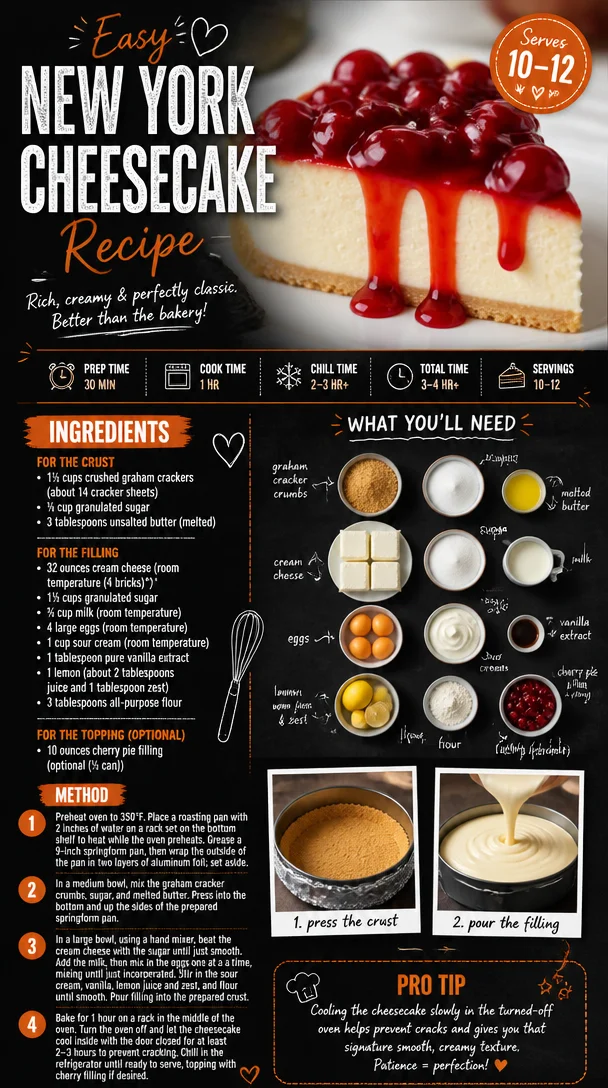 Easy New York Cheesecake Recipe