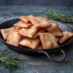 Easy rosemary crackers freshly baked for a flavorful snack