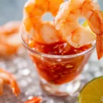 Delicious and easy shrimp cocktail served with tangy sauce