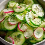 Easy vinegar cucumber salad, dairy-free, Paleo, Whole30 recipe