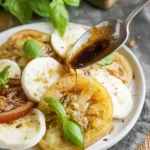 Delicious grilled green tomatoes on a barbecue grill