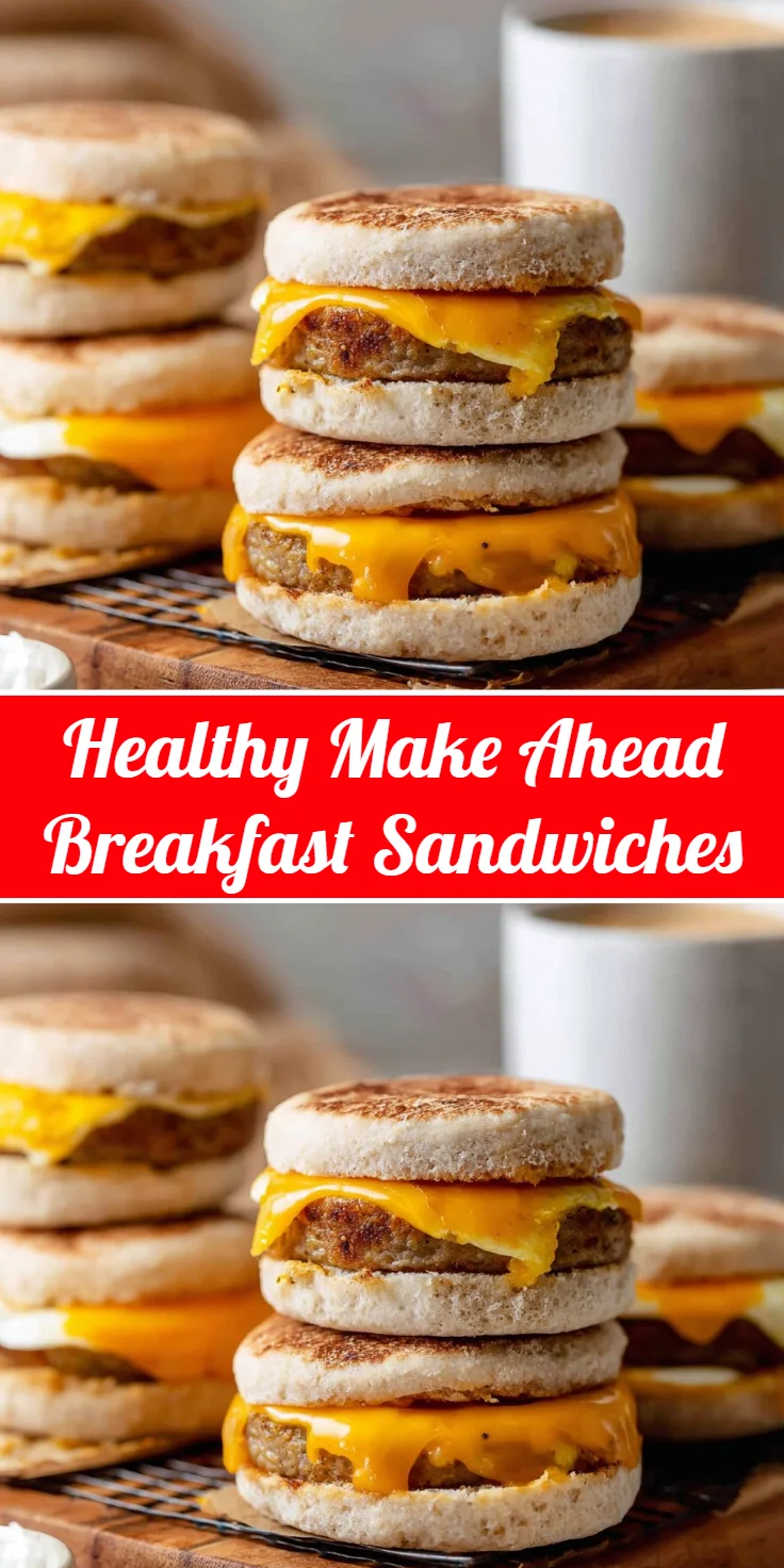 Healthy Make Ahead Breakfast Sandwiches