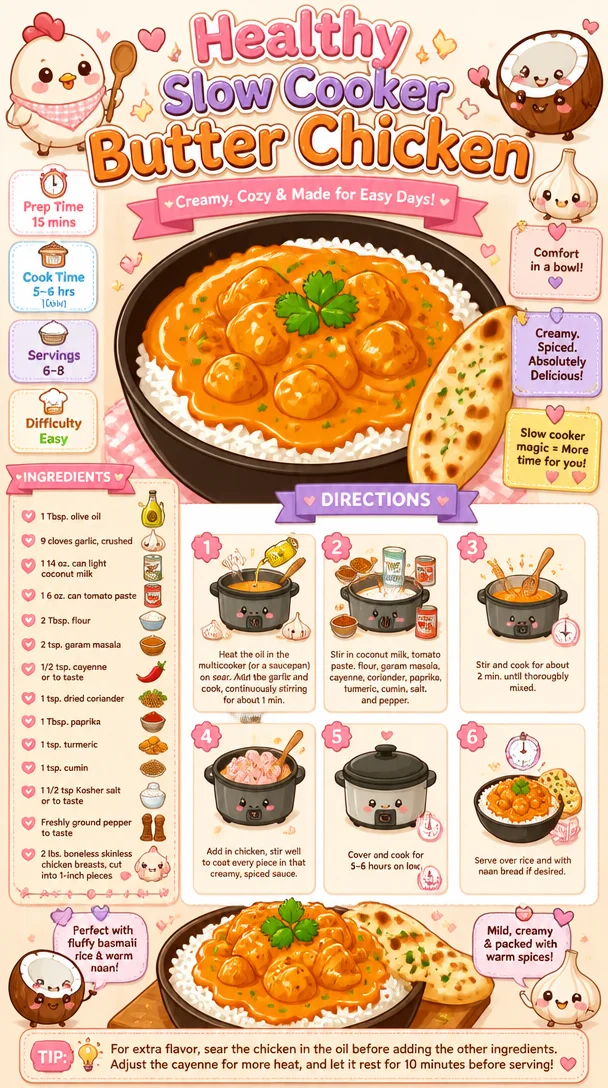 Healthy Slow Cooker Butter Chicken