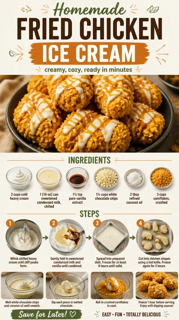 Homemade Fried Chicken Ice Cream