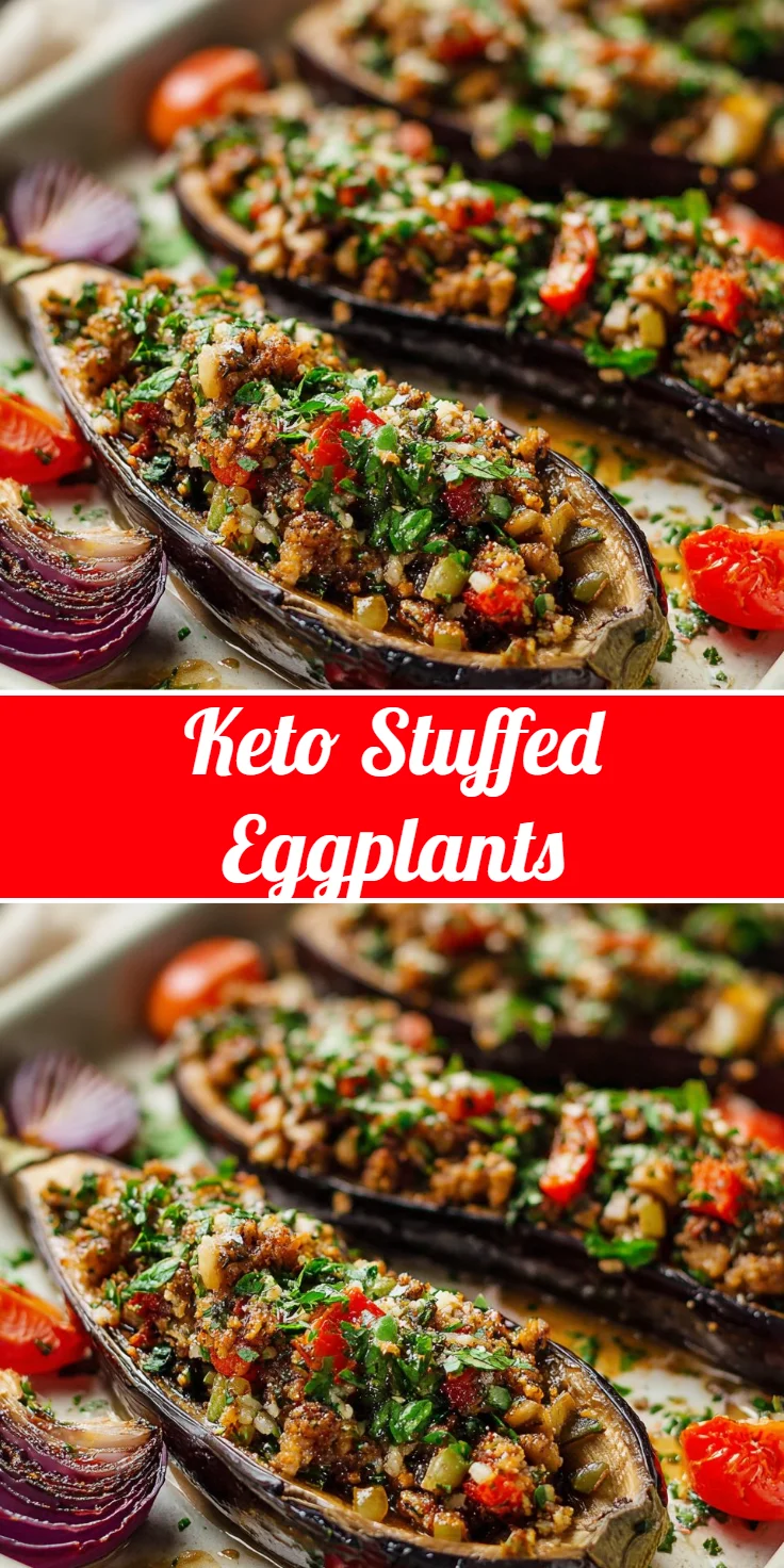 Keto Stuffed Eggplants