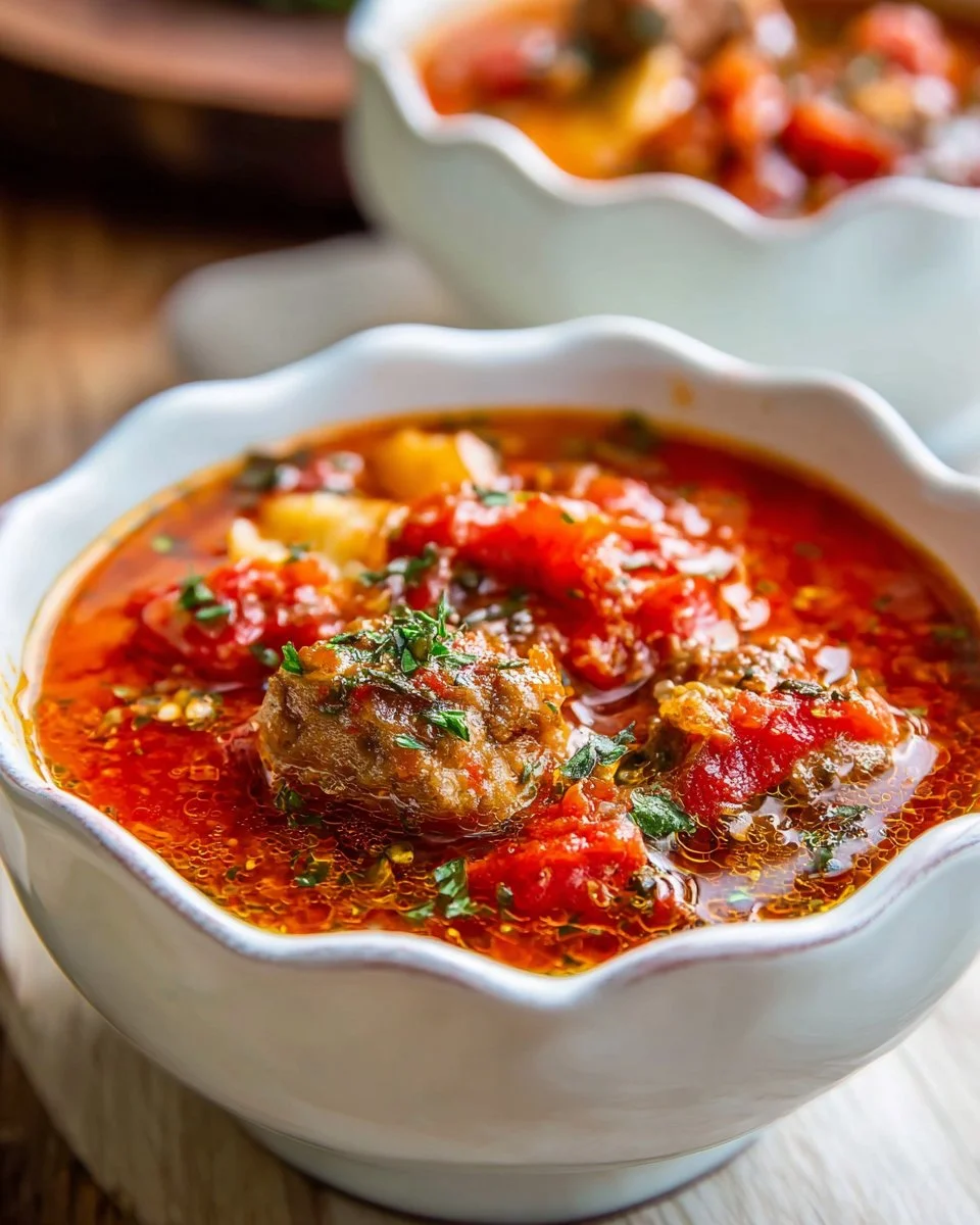 Lazy Lasagna Soup with Italian Sausage
