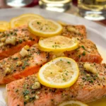 Lemon Pepper Salmon cooked to perfection with vibrant seasoning
