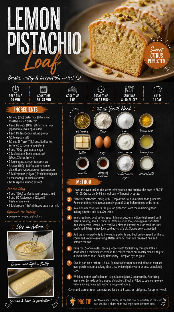 Lemon Pistachio Loaf