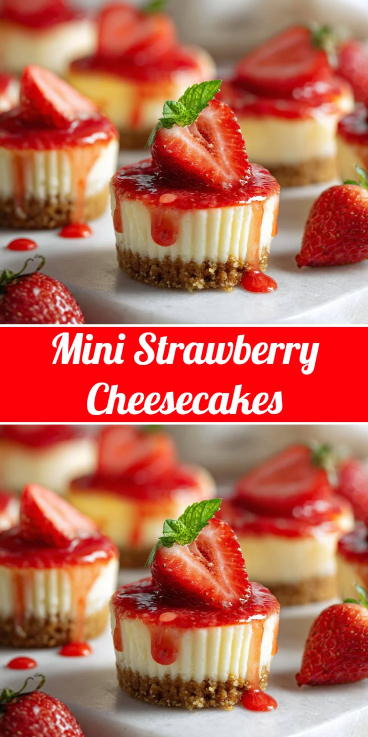 Mini Strawberry Cheesecakes