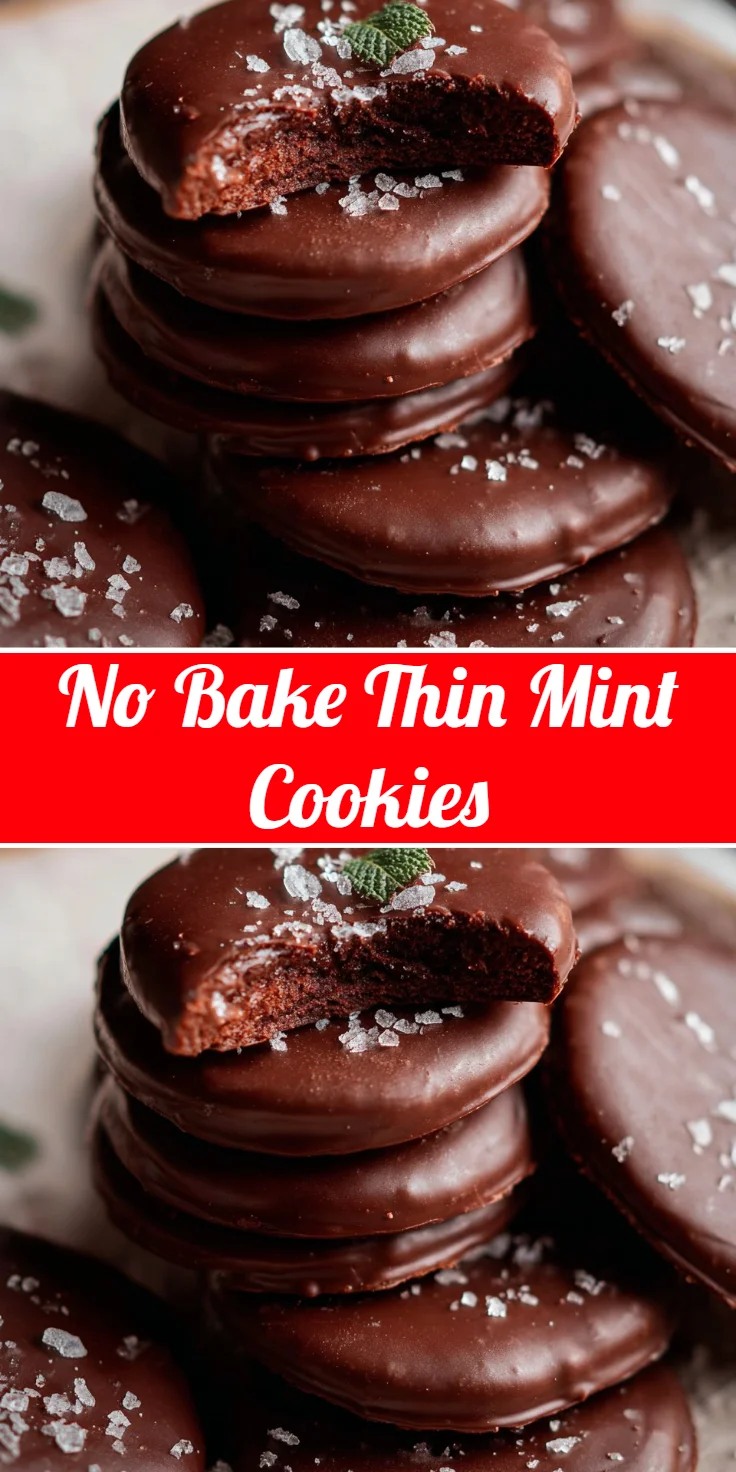 No Bake Thin Mint Cookies